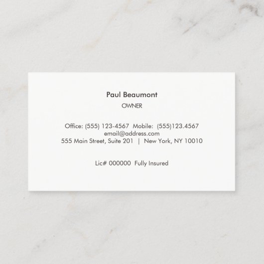 House Painterの絵画ツールロゴ 名刺 (裏面)