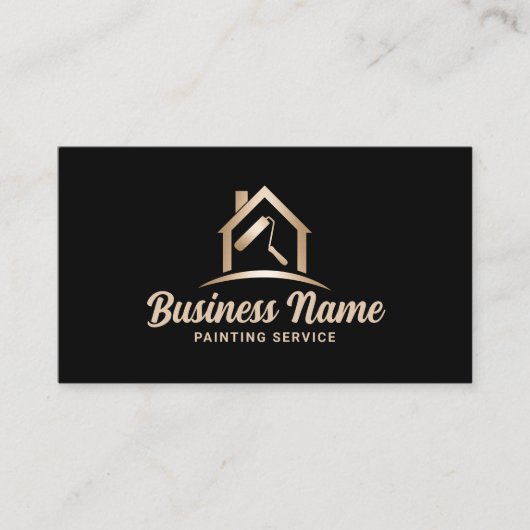 House Painter Black & Gold Painting Service 名刺 (正面)