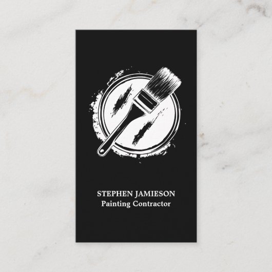 House Painter & Decorator Black and White  名刺 (正面)