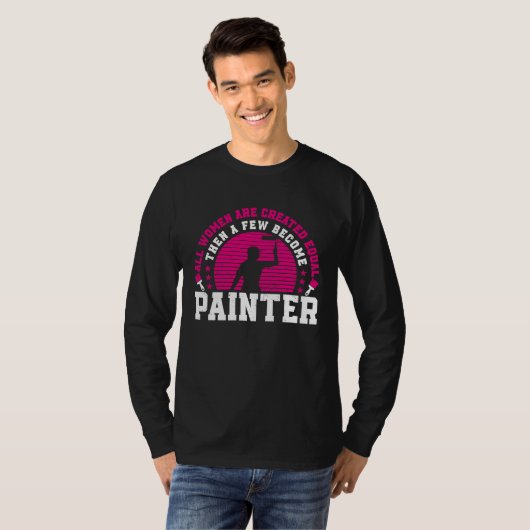 House Painter Decorator Female Painter Girl Retro  Tシャツ (正面フル)
