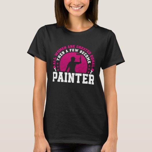 House Painter Decorator Female Painter Girl Retro  Tシャツ (正面)