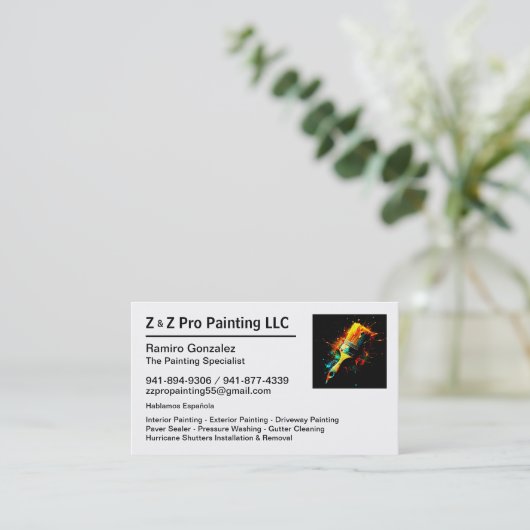 House Painter Gonzalez Business Card 名刺 (スタンド正面)