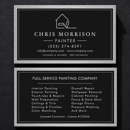 House Painter Metal Painting Service 名刺