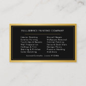 House Painter Modern Gold Metal Painting Service 名刺 (裏面)
