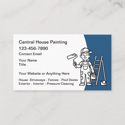 House Painter Modern Simple Business Cards 名刺 (正面)