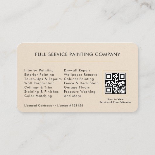 House Painter QR Code 名刺 (裏面)
