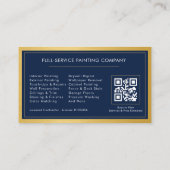 House Painter QR Code Gold Blue Metal Painting  名刺 (裏面)