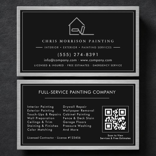 House Painter QR Code Painting Service  名刺