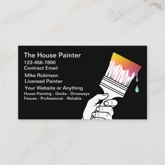 House Painter Unique Modern Business Cards 名刺 (正面)