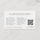 House Painter White Gold QR Code 名刺 (裏面)