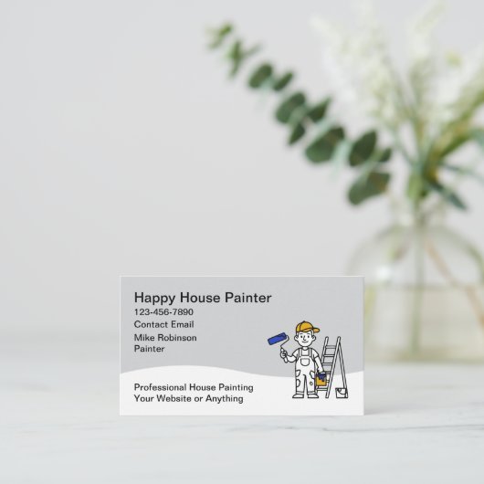 House Painting Service Business Cards 名刺 (スタンド正面)