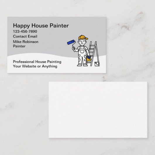House Painting Service Business Cards 名刺 (正面/裏面)