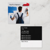 House Painting Services Modern Painter スクエア名刺 (正面/裏面)