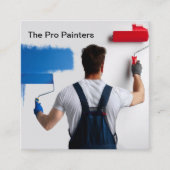 House Painting Services Modern Painter スクエア名刺 (正面)