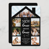 House Photo Collage家族の変更アドレスの移動 案内状 (正面/裏面)