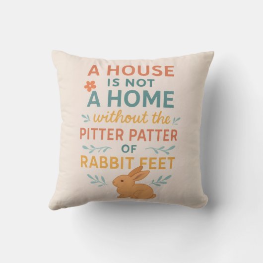 House pitter patter rabbit feet クッション (裏面)