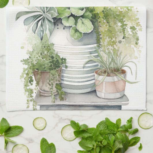 House Plants キッチンタオル (折り畳み)