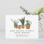 House Plants Have Moved Illustrated Moving 案内状 (スタンド正面)