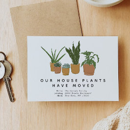 House Plants Have Moved Illustrated Moving 案内状