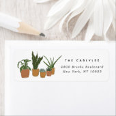 House Plants Have Moved Illustrated Return Address ラベル (インサイチュ)