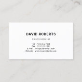 House Repair Logo Professional Handyman 名刺 (裏面)