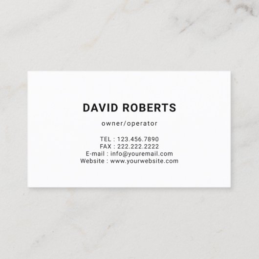 House Repair Logo Professional Handyman 名刺 (裏面)