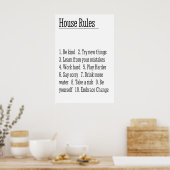 House Rules Art Print Inspirational Quote Wall ポスター (キッチン)