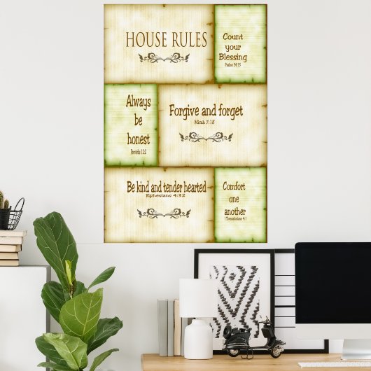 House Rules Poster ポスター (ホームオフィス)