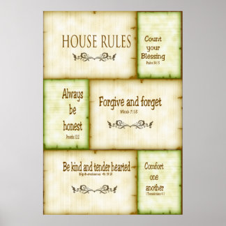 House Rules Poster ポスター