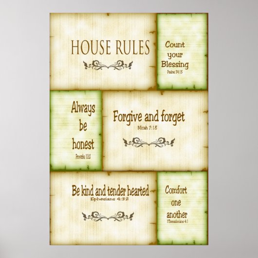 House Rules Poster ポスター (正面)