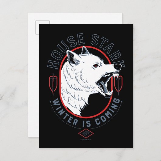 House Stark - Winter Is 来's ポストカード (正面/裏面)