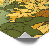 House, tall trees and a field of sunflowers in the ポスター (角)