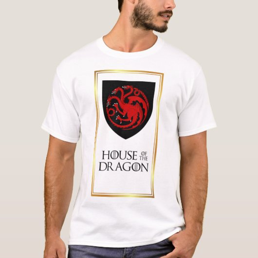 「House Targaryen：ドラゴンの轟音Tシャツ」 Tシャツ (正面)