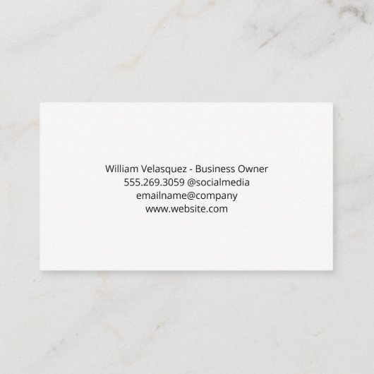 House Trimで作業する画家 名刺 (裏面)