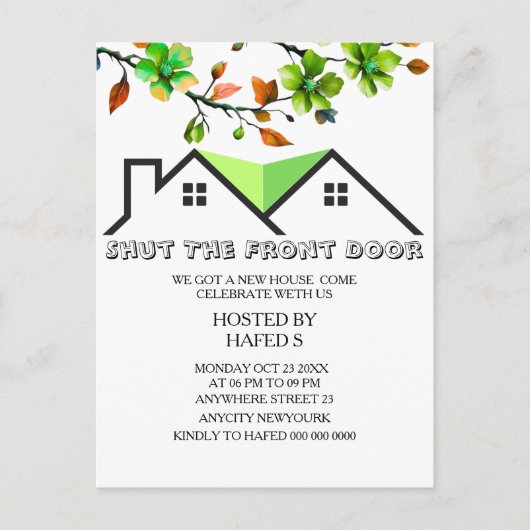 House Warming Invitation Housewarming Invitation H ポストカード (正面)