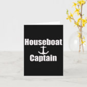 Houseboat Captain Anchor Boating Summer Vacay Fath カード (黄色い花)