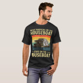 Houseboat House Boat Captain Houseboat Tシャツ (正面フル)