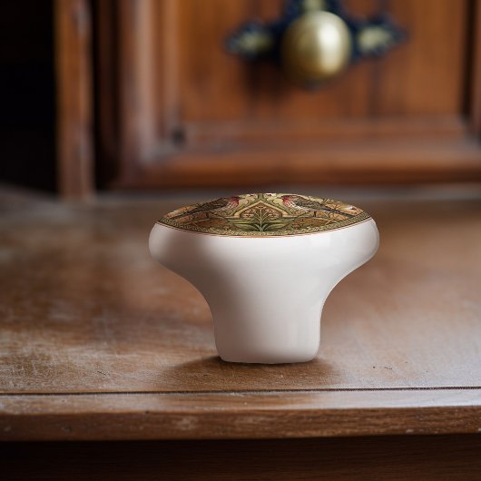 Housefinches Bird Ceramic Pull Knob セラミックノブ