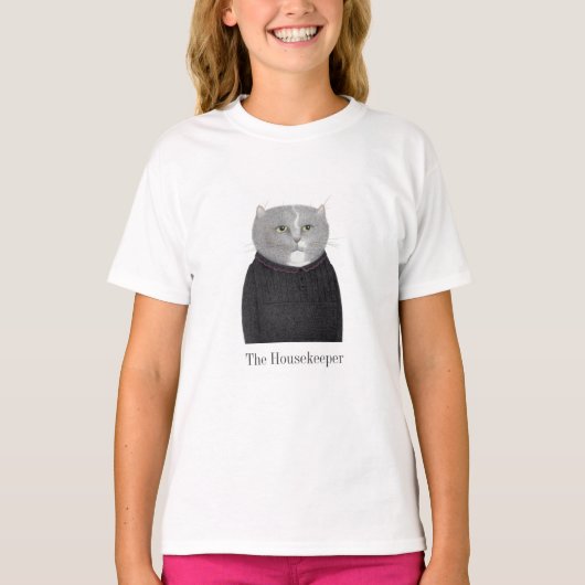 HOUSEKEEPER CAT Girls'Basic Tシャツ (正面)