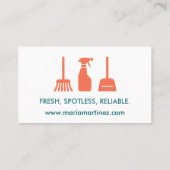 Housekeeping and Cleaning Services 名刺 (裏面)