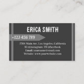 Housekeeping Cleaner Maidモダンサービスロゴ 名刺 (裏面)