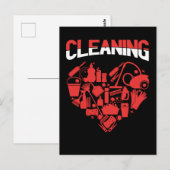 Housekeeping Cleaning Heart Vacuum Cleaner Houseke ポストカード (正面/裏面)