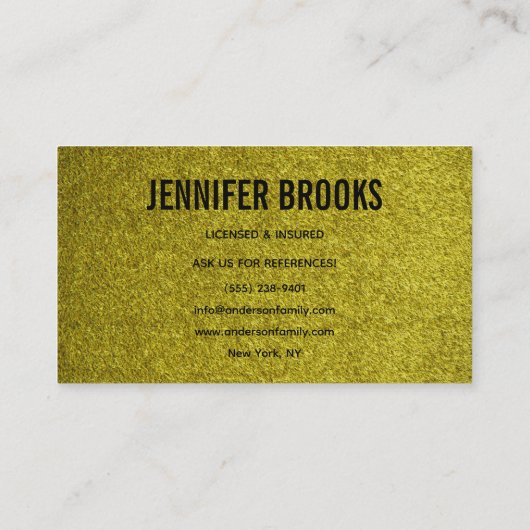 Housekeeping Maid Service Cleaning Professional 名刺 (裏面)