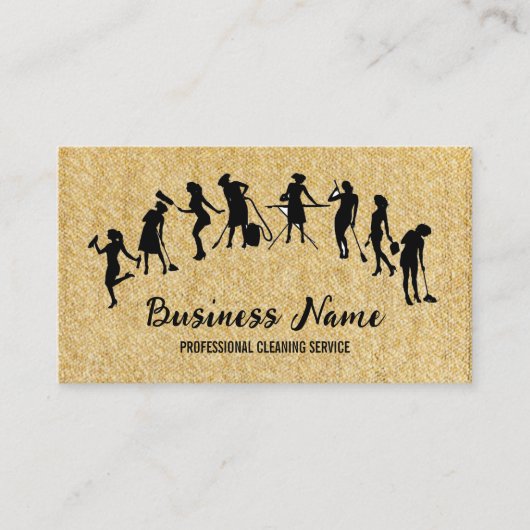 Housekeeping Maid Service Cleaning Professional 名刺 (正面)