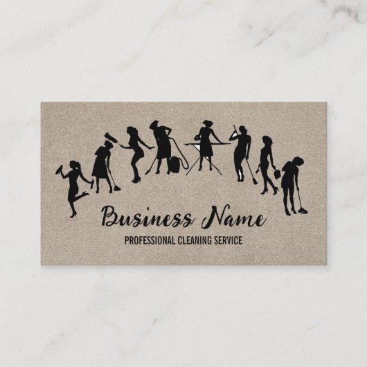 Housekeeping Maid Service Cleaning Professional 名刺 (正面)