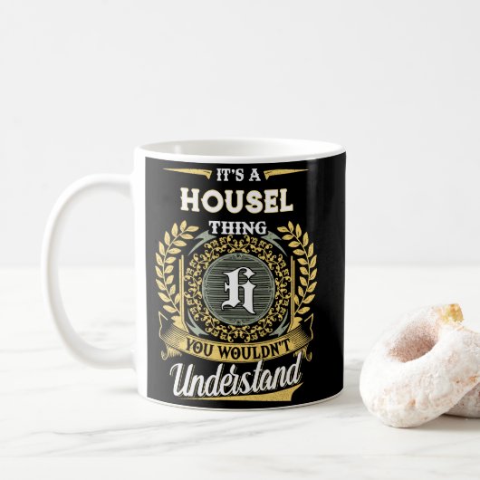HOUSELって分かってもらえないよね コーヒーマグカップ (ドーナツ)