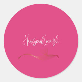 HouseOfLavish ロゴ ステッカー - ピンク サークル ブランド