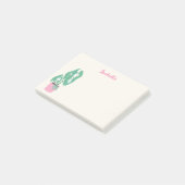 Houseplant Pink Nameガーリーノート ポストイット (アングル)