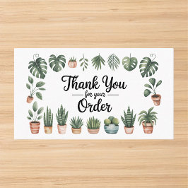 Houseplant Small Business Thank You Business Card 名刺