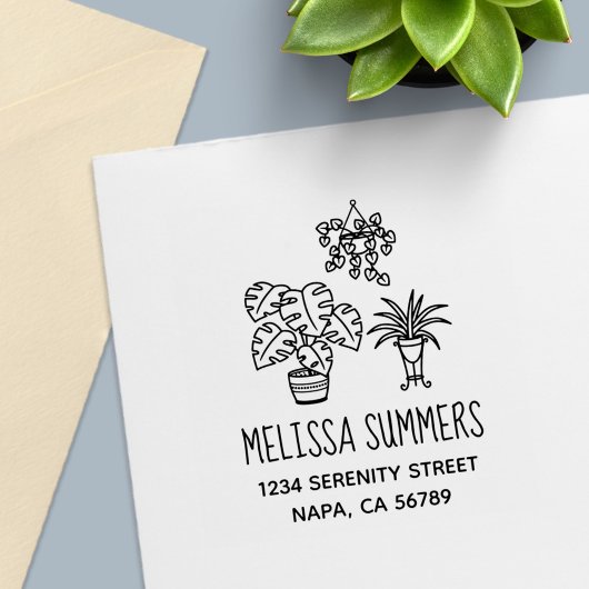 Houseplants Hobby Address セルフインキングスタンプ
